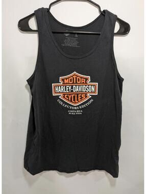 Vintage Mens Harley Davidson Collectors Edition Costa Rica Sleeveless Tank LG